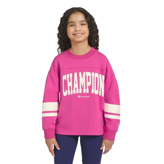 Champion Girls Oversized Pullover Crewneck
