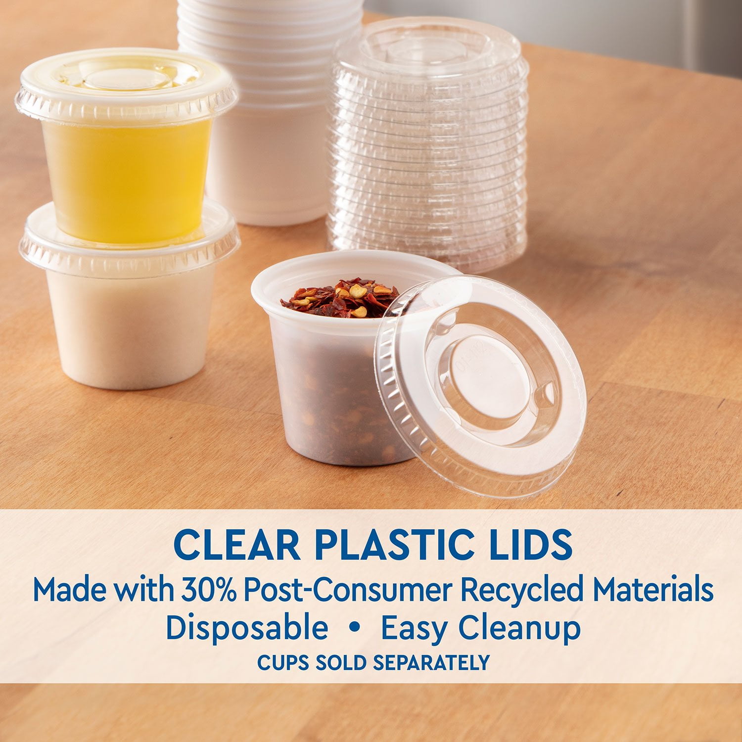 Member's mark clear Portion lids 1oz., 2,500ct.