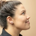 thumbnail image 3 of 0.23 CT. T.W. Diamond Halo Earrings in 14K Gold, 3 of 4