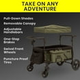 thumbnail image 7 of Jeep Wrangler Deluxe Stroller Wagon + Accessories Black/Green, 7 of 13