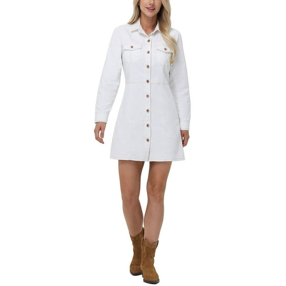 Frye Women's Long Sleeve Denim Mini Dress
