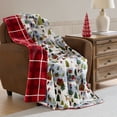 thumbnail image 1 of Hallmark Reversible Plush Holiday Throw, 50" x 70", 1 of 5