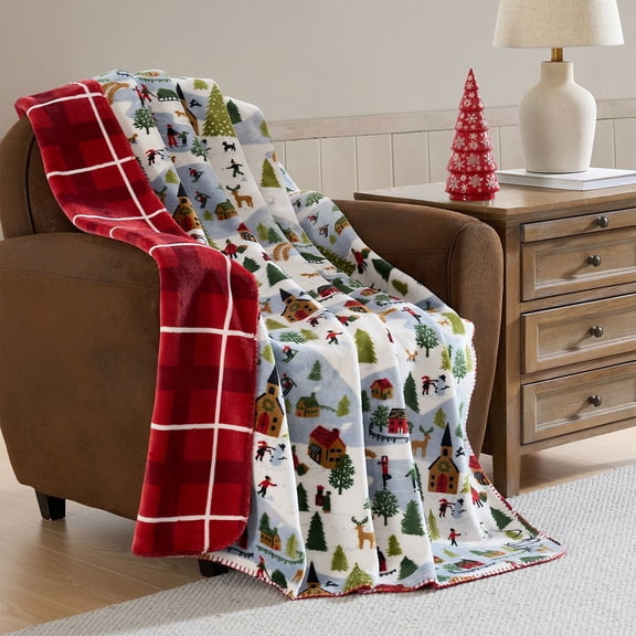 Hallmark Reversible Plush Holiday Throw, 50" x 70"