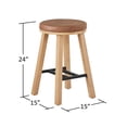 thumbnail image 7 of Bower Home Upholstered Counter or Bar Stool, 2-Pack, 7 of 7