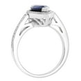thumbnail image 2 of Marquise Cut Gemstone & .20 CT TW Diamond Ring in Sterling Silver, 2 of 5