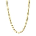 thumbnail image 1 of Two-Tone Diamond Cut Curb Chain Necklace in 14K Gold, 3.65mm, 1 of 7