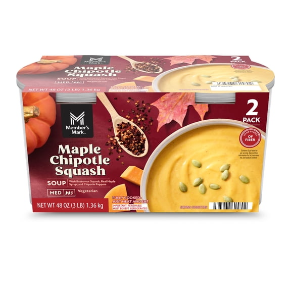 Member's Mark Maple Chipotle Squash Soup, 48 oz.,. 2 pk.