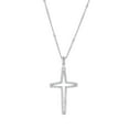 thumbnail image 1 of 0.30 CT. T.W. Round Cut Cross Diamond Pendant Necklace in 14K Gold, 1 of 9