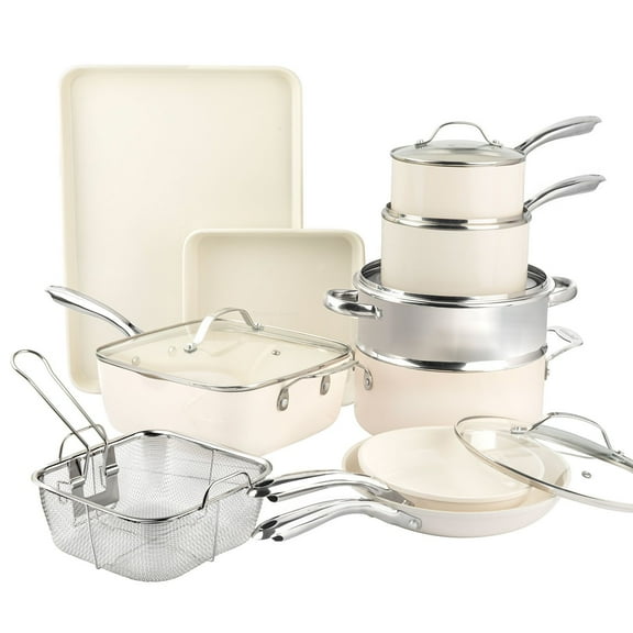 Gotham Steel Natural Collection 15-Piece Cookware Set
