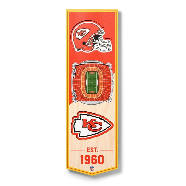 YouTheFan NFL 6" x 19" 3D Stadium View Banner