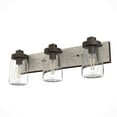 thumbnail image 2 of Hunter Devon Park with Clear Glass Bathroom Vanity Wall Light Fixture, 2 of 8