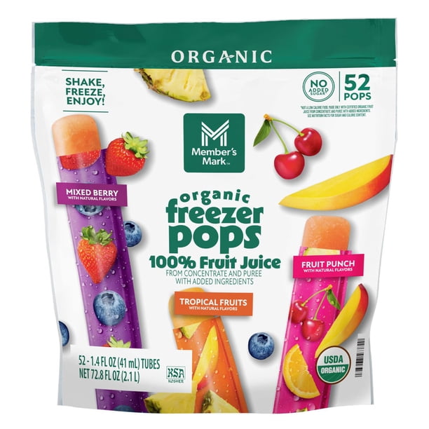 Member's Mark Organic Freezer Pops, 52 ct. - Samsclub.com