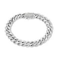 thumbnail image 1 of Men's 0.19 CT. T.W. Diamond Curb Link Bracelet in Stainless Steel, 1 of 1