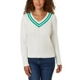 thumbnail image 1 of Lands' End Women's V-Neck Cable Sweater, 1 of 5