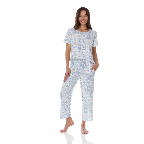 Flora Nikrooz 2 Piece Short Sleeve Capri PJ Set - Samsclub.com