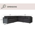 thumbnail image 4 of Claire 5-Piece Stain-Resistant Fabric Modular Sectional, Assorted Colors, 4 of 8