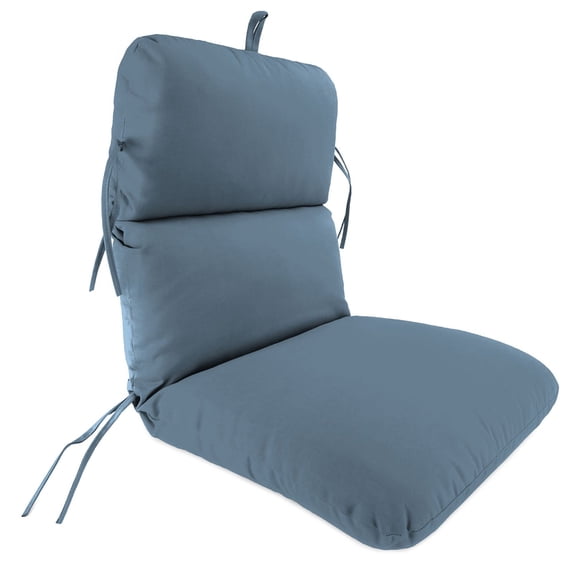 Sunbrella 22" x 45" Solid Rectangular Knife Edge Outdoor Chair Cushion with Ties and Hanger Loop