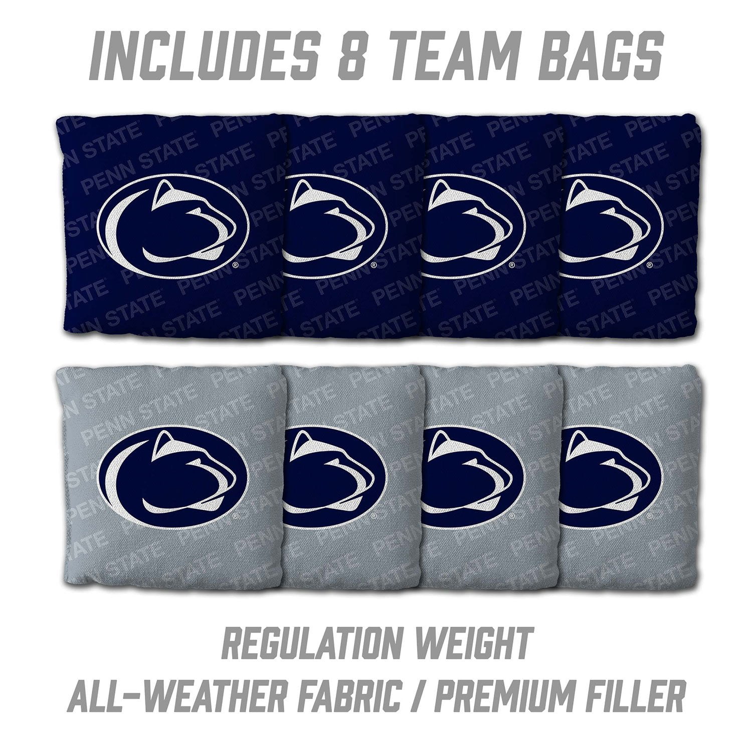 Triangle Assorti Penn State University Nittany Lions - Blanc Et Bleu Marine - Neuf - Support Supporters