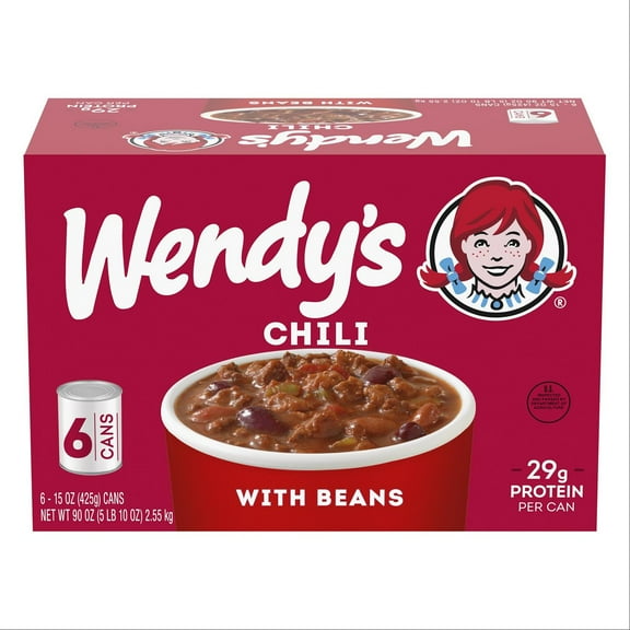 Wendy's Chili With Beans, 15 oz., 6 pk.