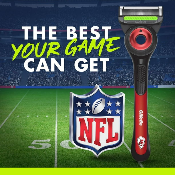 Gillette Labs NFL Kansas City Chiefs Men's Razor, Handle + 8
