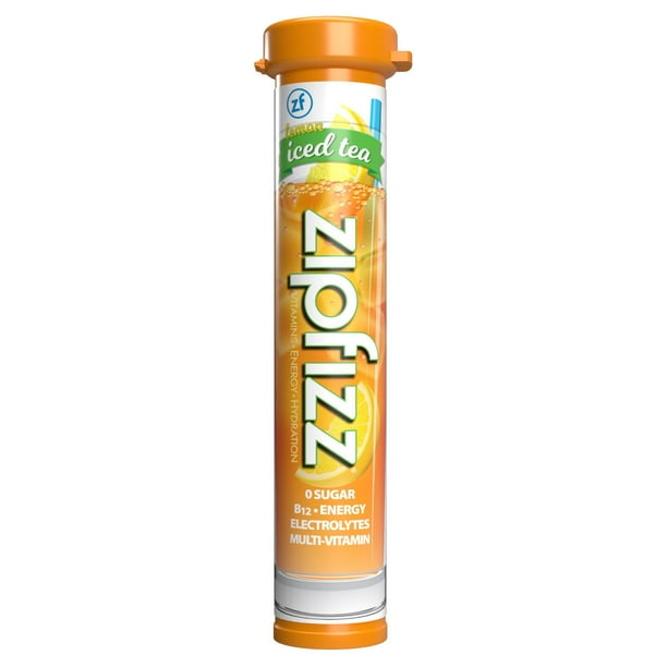 Zipfizz Energy Multi-Vitamin Hydration Drink Mix, Lemon Iced Tea