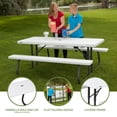 thumbnail image 4 of Lifetime 6-Foot Classic Folding Outdoor Dining Picnic Table, 4 of 10