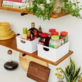 thumbnail image 5 of iDesign Set of 2 White Stacking BPA-Free Organization Bins, 5" H x 8" W x 10" D, 5 of 11