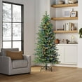 thumbnail image 3 of Member's Mark 7' Slim Linden Fir Pre-Lit Christmas Tree, 3 of 10