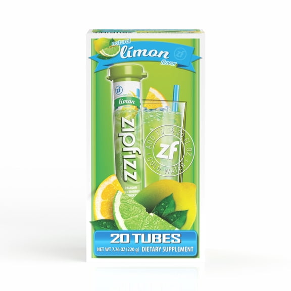 Zipfizz Energy Multi-Vitamin Hydration Drink Mix, Limon, 20 ct.