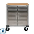 thumbnail image 3 of Seville Classics UltraHD 2 Door Rolling Cabinet, 28" W x 18” D x 34.5" H, 3 of 15