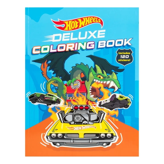 Hot Wheels Deluxe Sticker and Coloring, Paperback