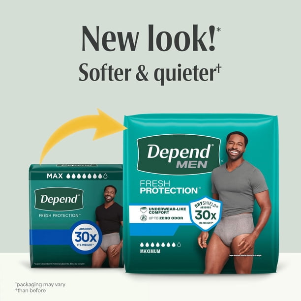 Depend Fresh Protection Incontinence Underwear for Men, Choose