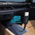 thumbnail image 3 of Tech Squared 65W Car Charger with Retractable Cable and Power Output Display, 3 of 6