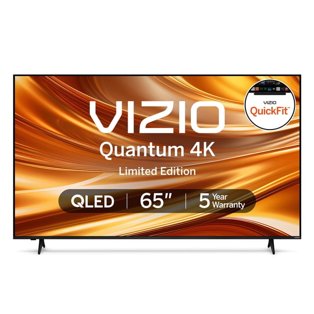 VIZIO 65" Class Quantum Series 4K QLED Smart TV, QuickFit® Compatible