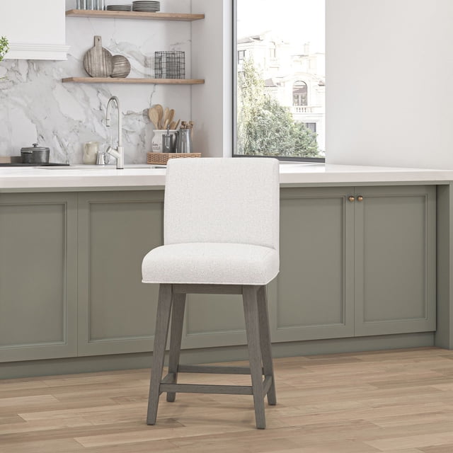 HH2 Home Parson Wood Adjustable Height Swivel Bar Stool