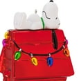 thumbnail image 3 of Hallmark Peanuts Snoopy Doghouse Blown Glass Christmas Ornaments, Set of 4, 3 of 5