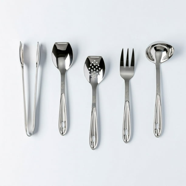 未使用All-Clad キッチンツールセット 3本 All-Clad Cook & Serve 5-piece Stainless Steel Kitchen Tool Set