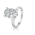 thumbnail image 3 of Lab Created Oval Cut Diamond Solitaire Ring in 18K Gold, 3 of 8