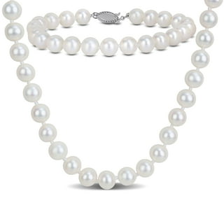 Freshwater Cultured Pearl Necklace and Bracelet Set in Sterling Silver