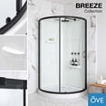 thumbnail image 11 of Breeze 36” x 36” x 77” Corner Shower Kit with Clear Glass, Walls, Base and Hardware, 11 of 20