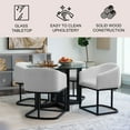 thumbnail image 2 of The Sylvie 5-Piece Contemporary Dining Collection, Assorted Colors, 2 of 15