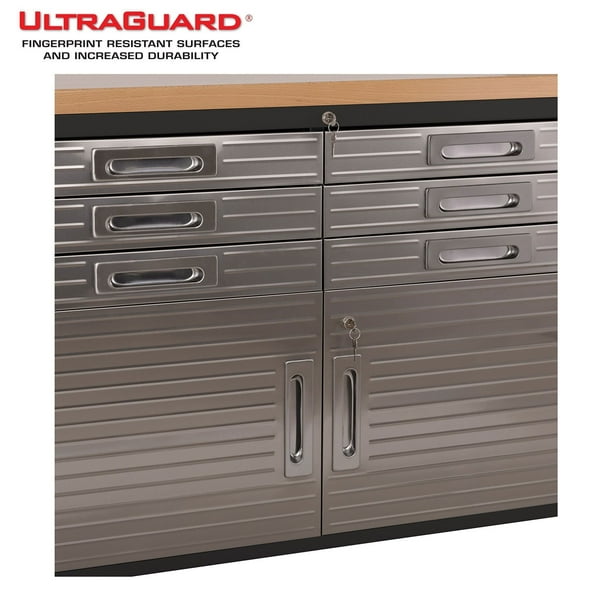 Seville Classics UltraHD 8-Piece Steel Garage Cabinet Storage Set