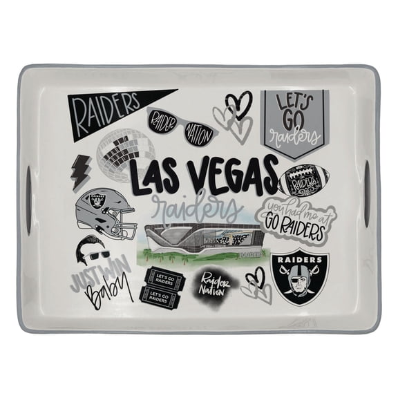 Las Vegas Raiders Ceramic Serving Tray