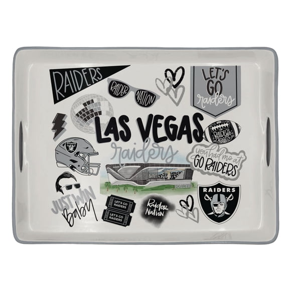 Las Vegas Raiders Ceramic Serving Tray