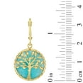 thumbnail image 4 of Tree of Life Dangle Earrings in 14K Gold, 4 of 5
