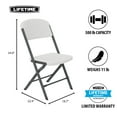 thumbnail image 3 of Lifetime 2nd Generation Commercial Folding Chair, Single and 4 Pack, 3 of 12