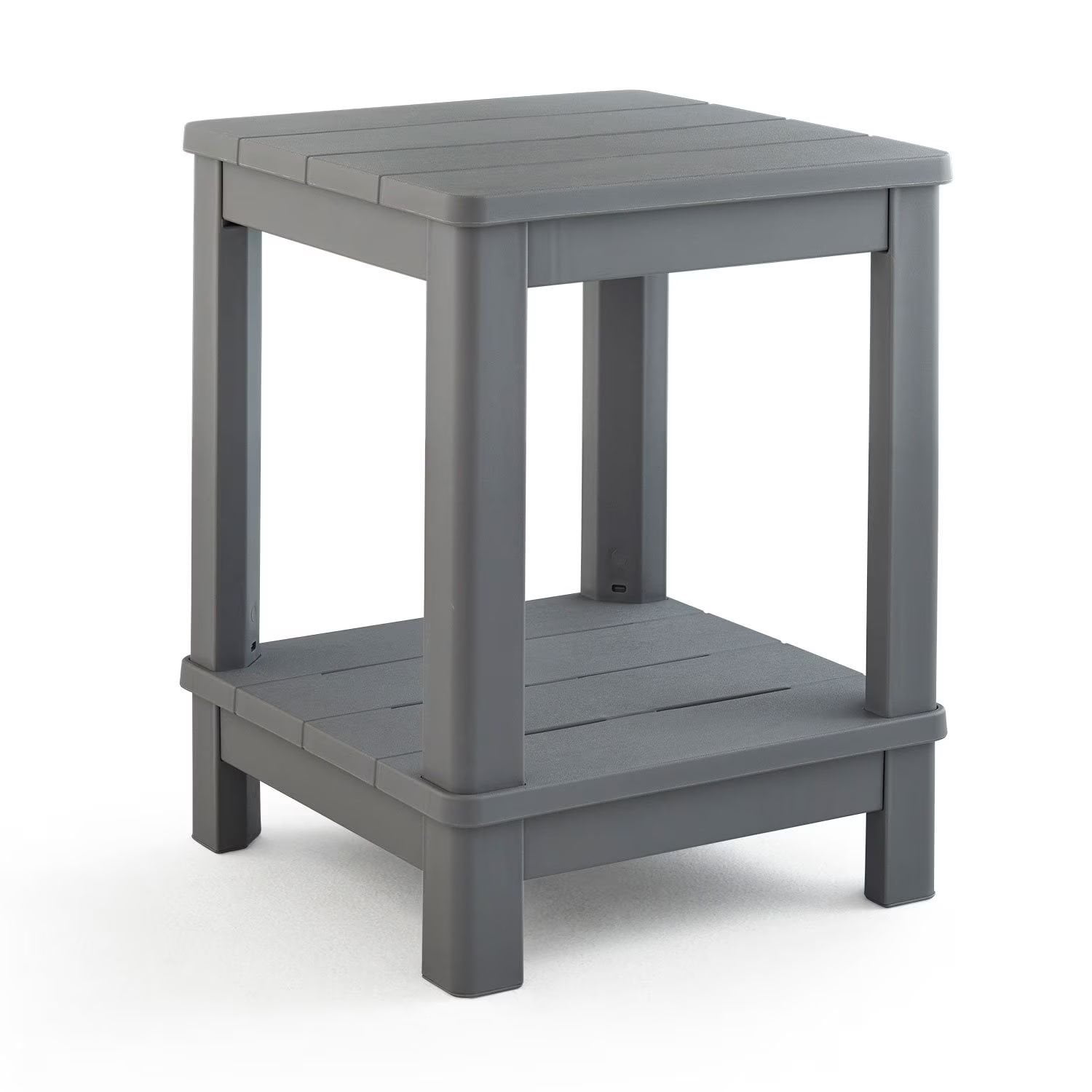 KIT キット Side table グレー Keter Deluxe Side Table with Shelf - Samsclub.com