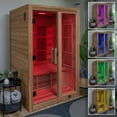 thumbnail image 8 of Backyard Discovery 2-Person Cedar Wood Indoor Infrared Sauna with Red Light Therapy & Chromotherapy, 8 of 13