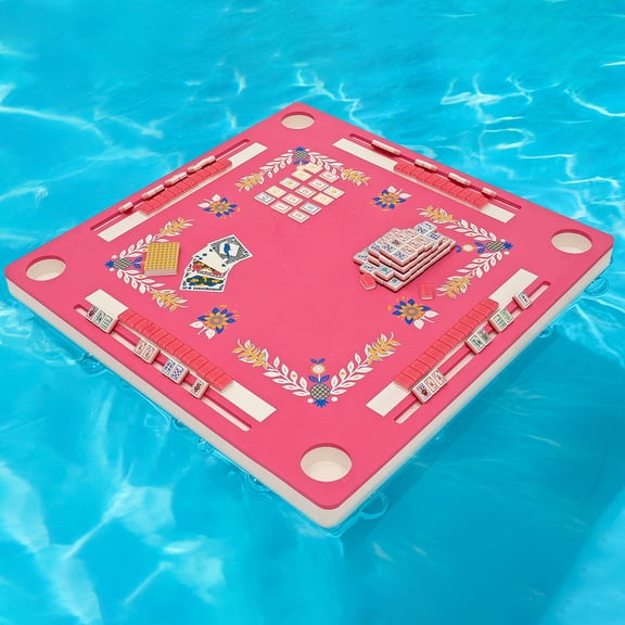 3-in-1 Floating Game Mat: Mahjong, Rummi Cube, and Waterproof Cards