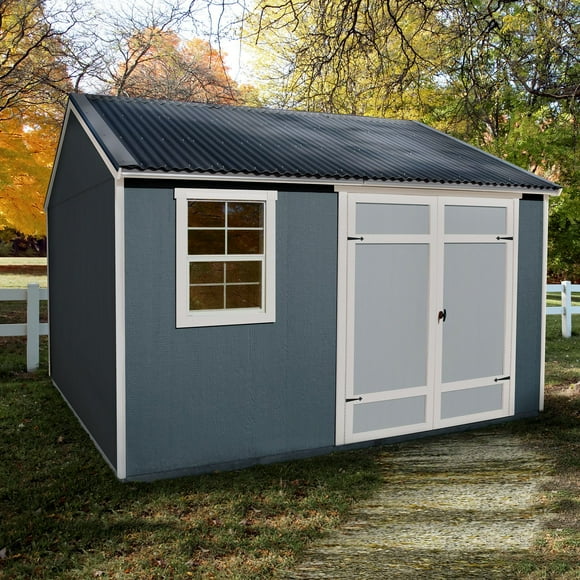 Handy Home Products Sonata 12' x 10' Outdoor Wood Shed, Choose Installation